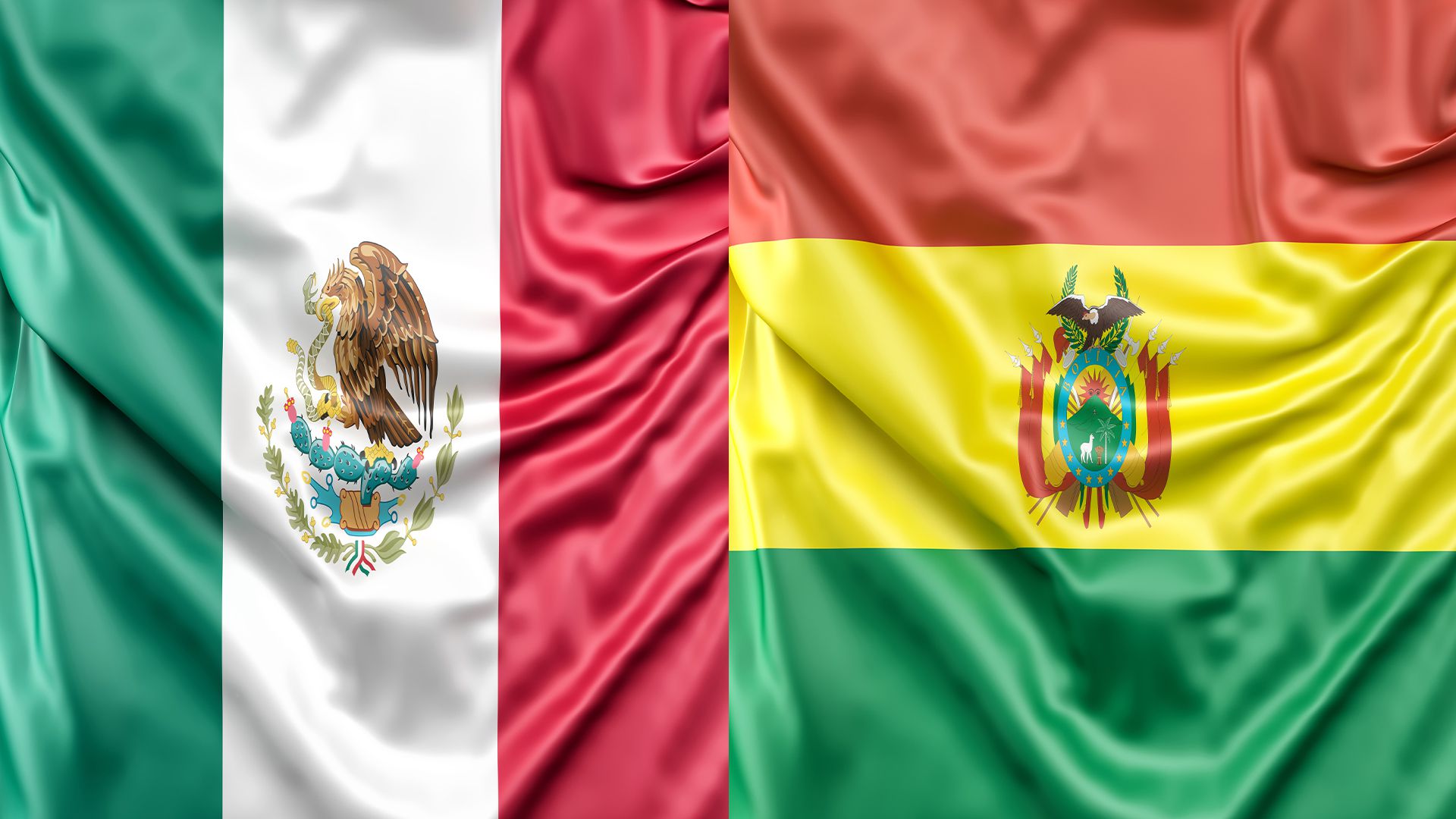Banderas México y Bolivia (Foto: Especial)