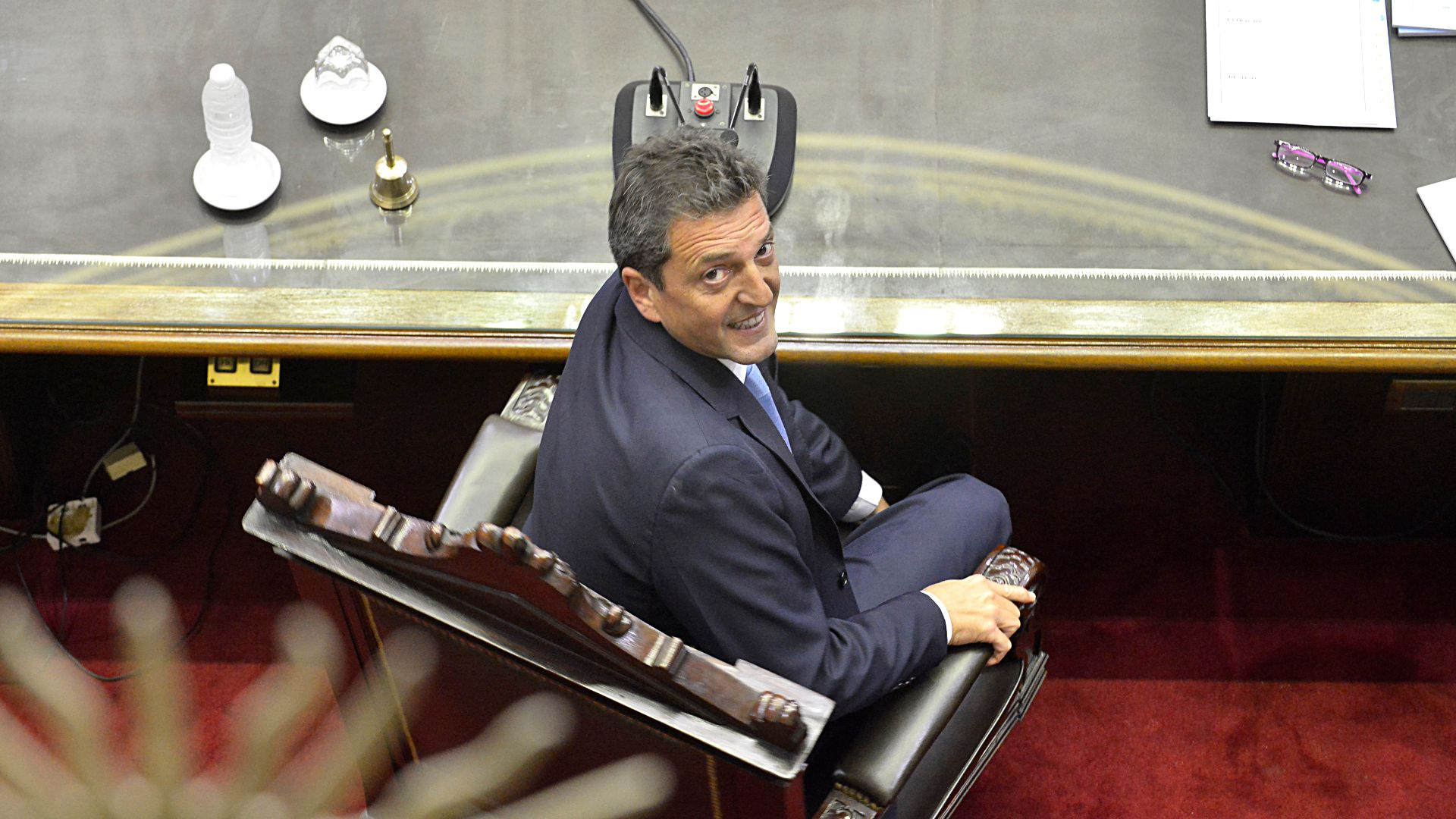El diputado Sergio Massa presidió la sesión en Diputados. (Gustavo Gavotti)