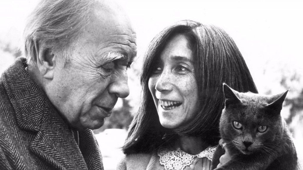 Jorge Luis Borges junto a María Kodama 