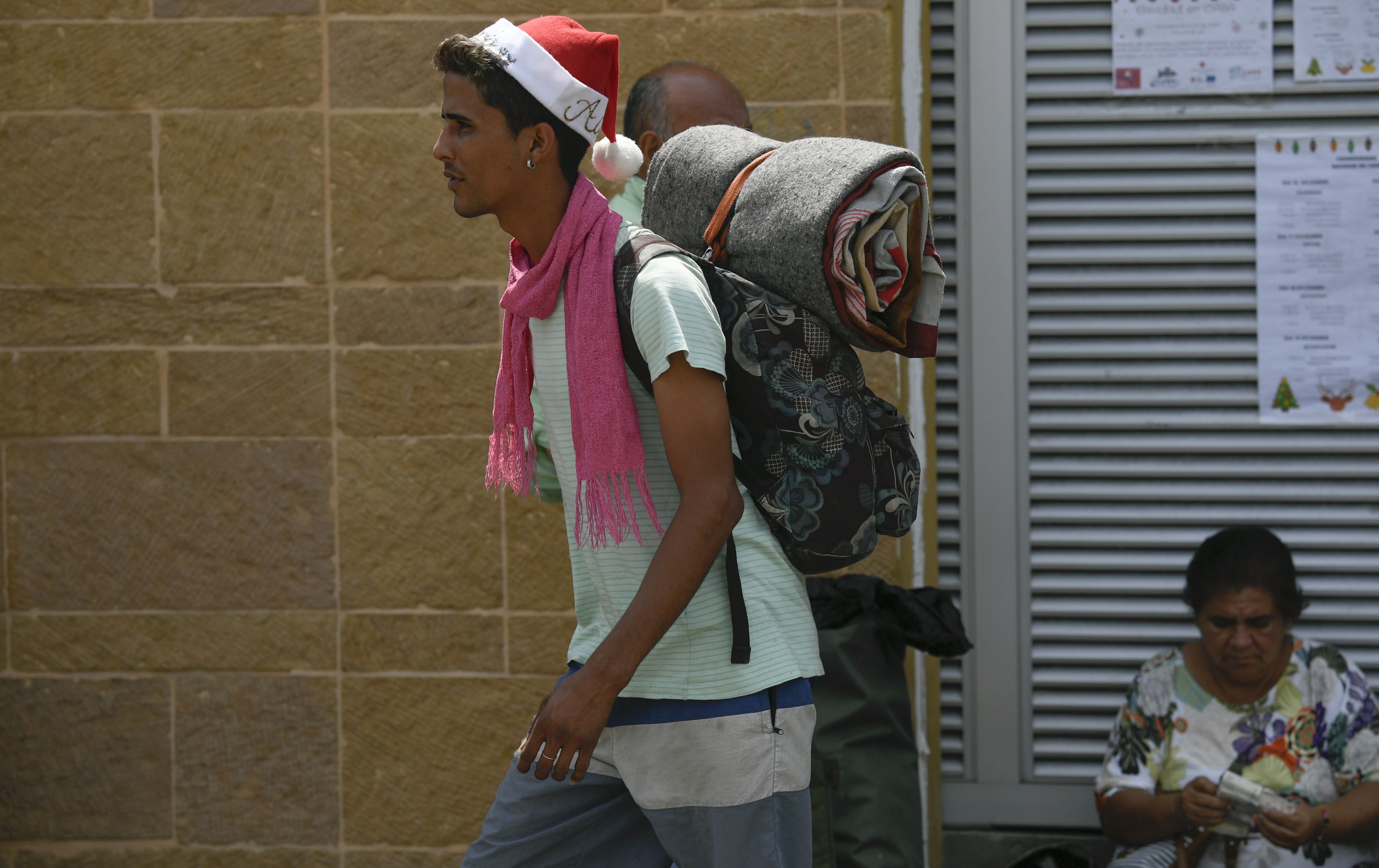 Migrantes venezolanos en Navidad (Photo by Juan BARRETO / AFP)