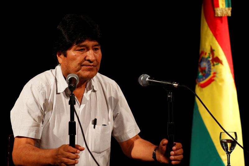 Conferencia de prensa del ex presidente boliviano Evo Morales, en Buenos Aires, Argentina 19 de diciembre, 2019. . REUTERS/Agustin Marcarian
