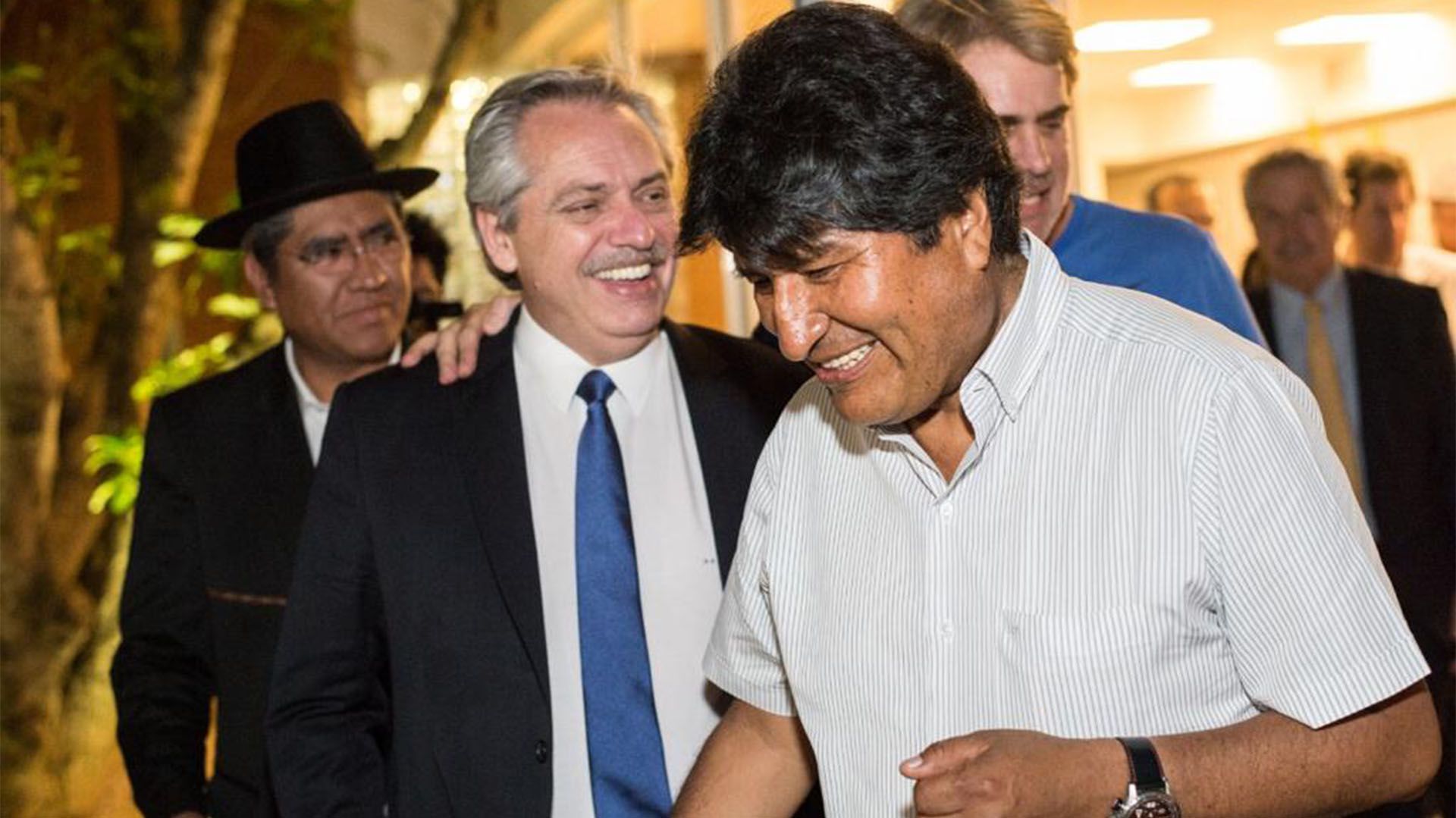 Alberto Fernández y Evo Morales, refugiado político en la Argentina 