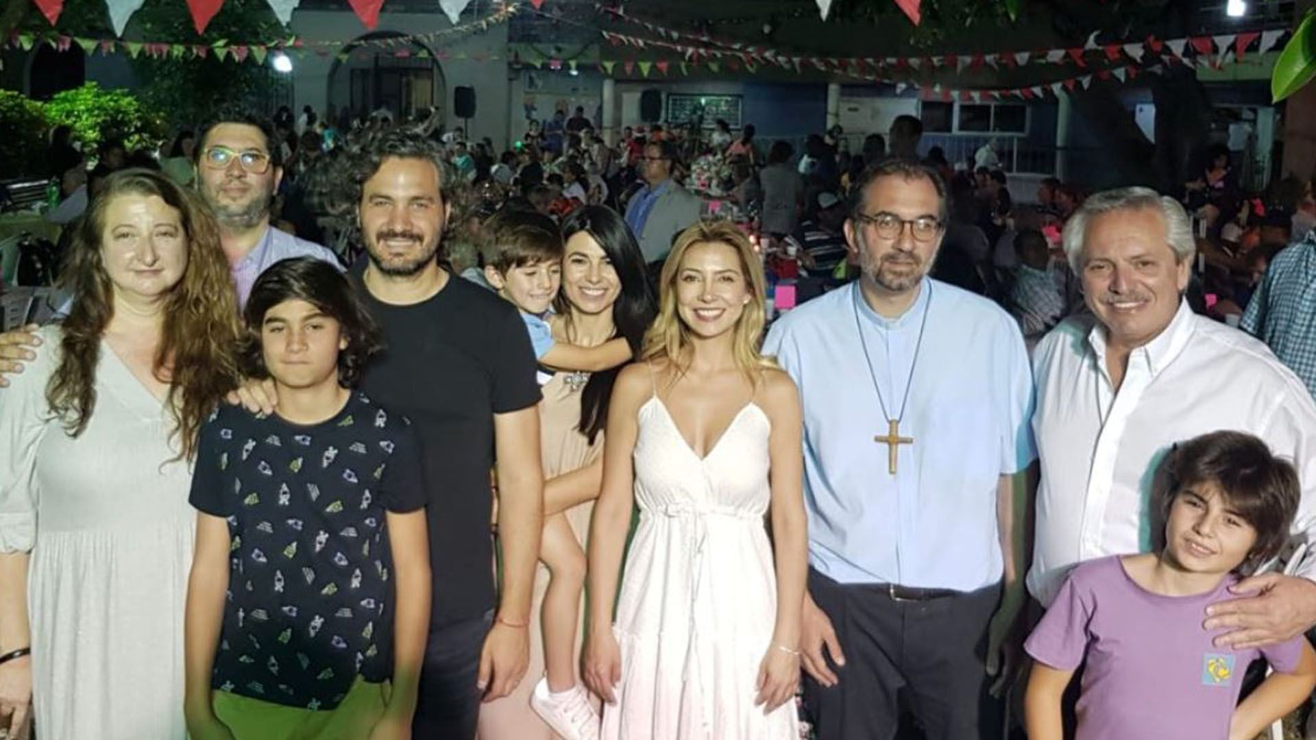 El presidente Alberto Fernández pasó la Nochebuena en la iglesia San Cayetano