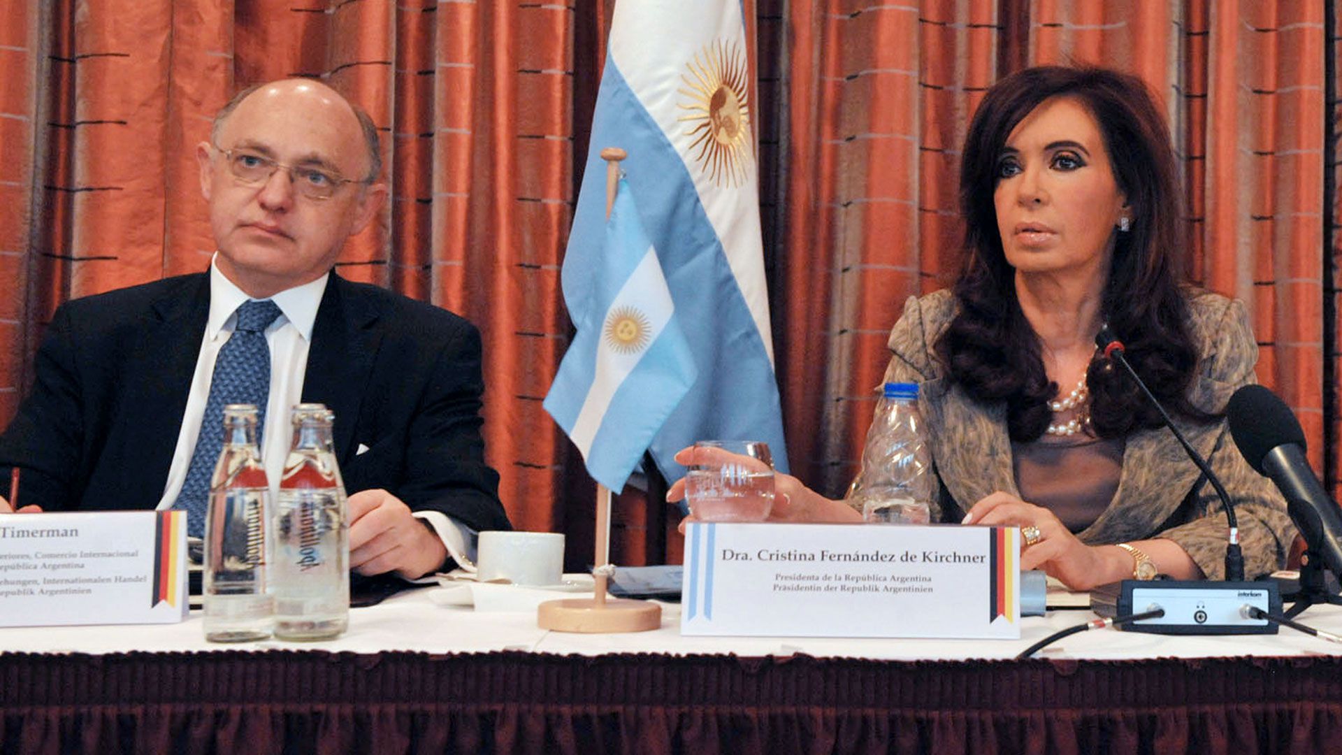 Cristina Kirchner y Héctor Timerman (NA)
