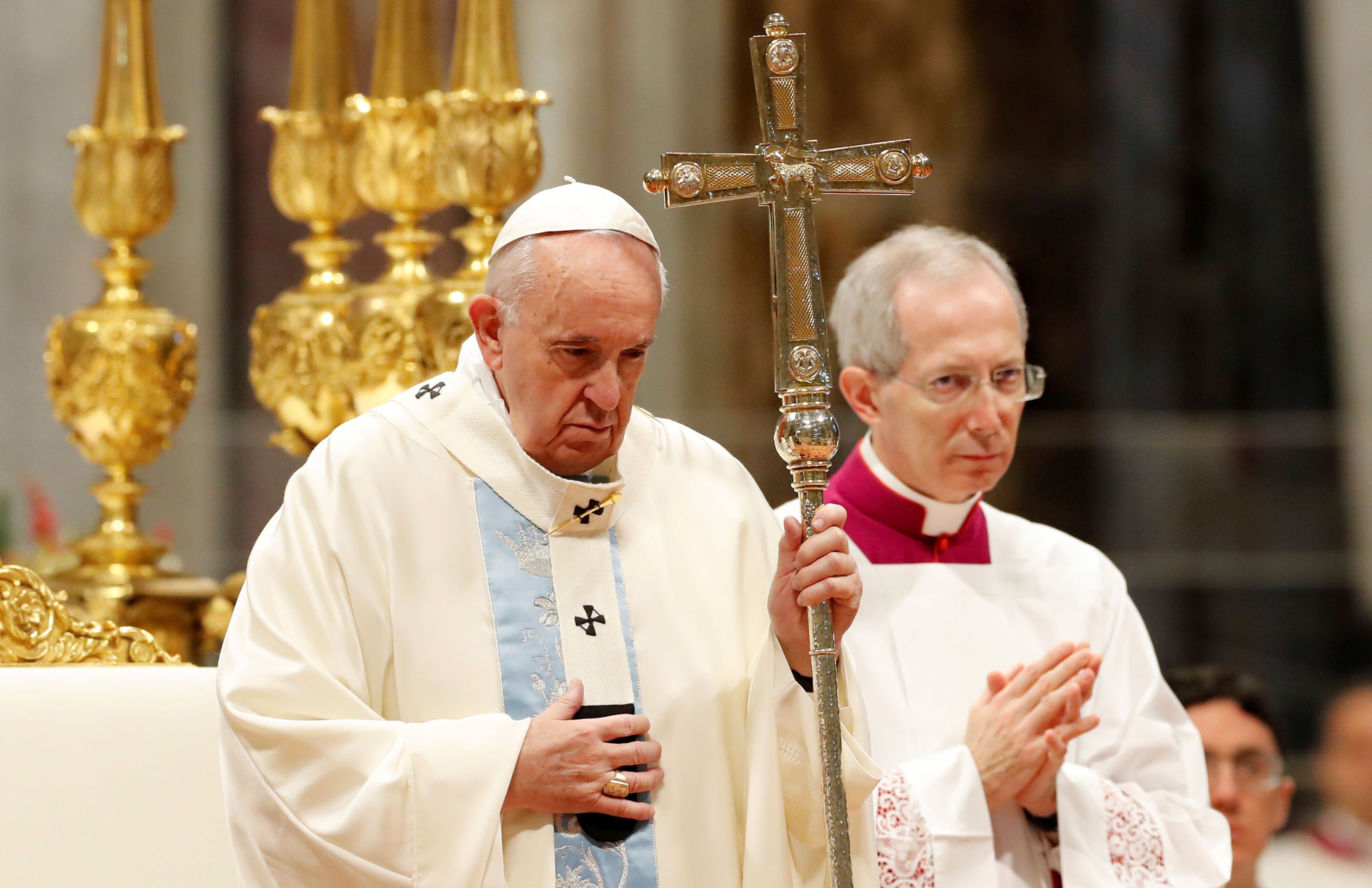 El papa Francisco en la misa de año nuevo (REUTERS/Remo Casilli)