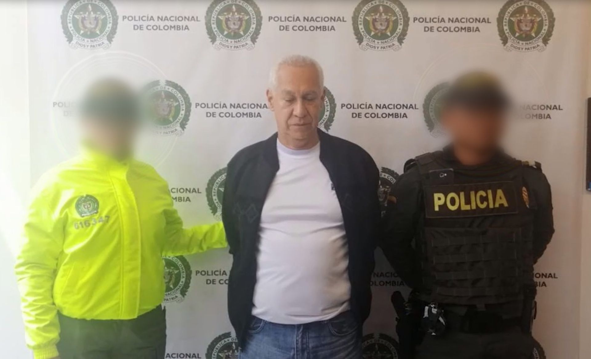 El hombre fue detenido junto a otros 10 socios (Foto: Dirección de Antinarcóticos de Colombia)