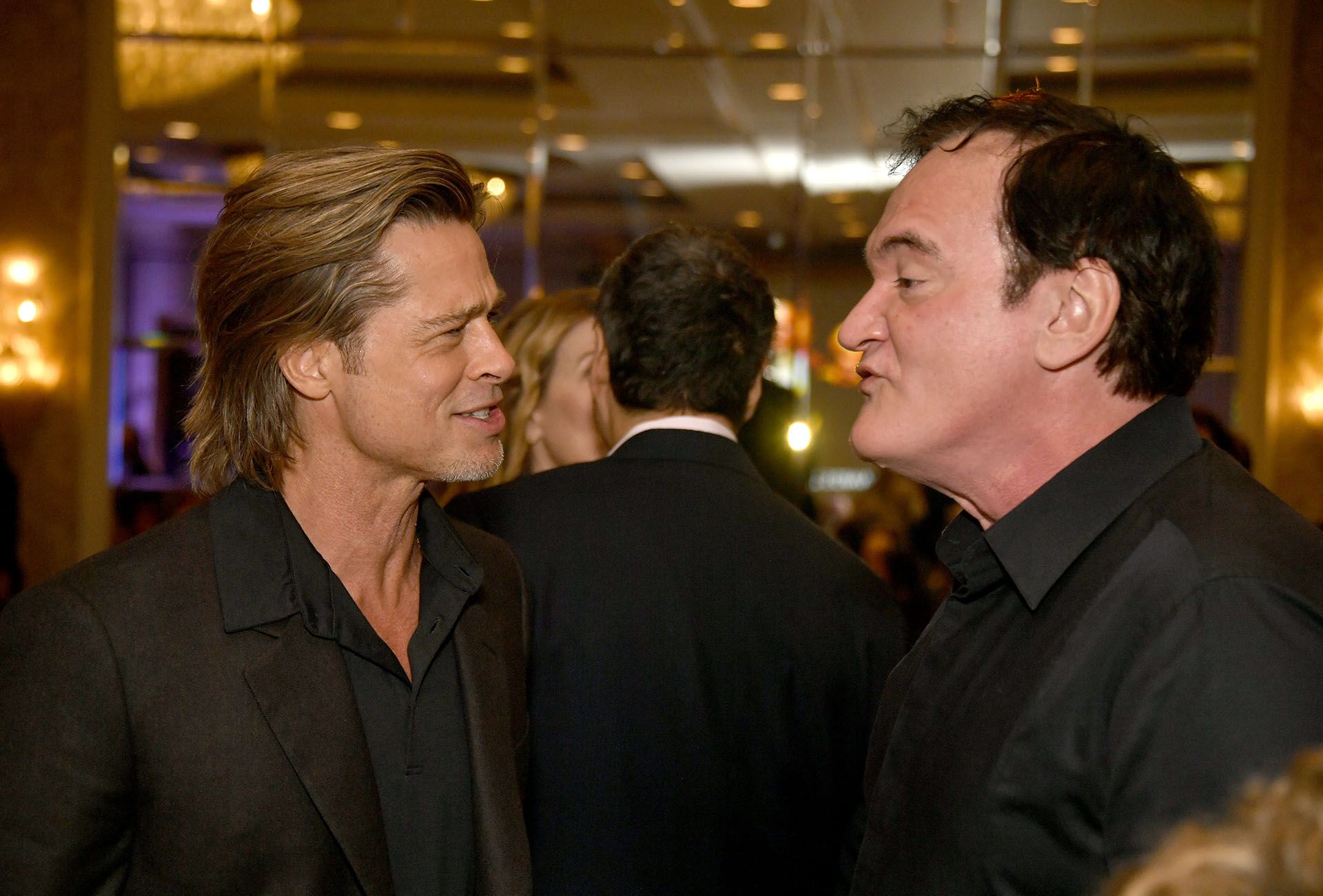 Brad Pitt y Quentin Tarantino (AFP)