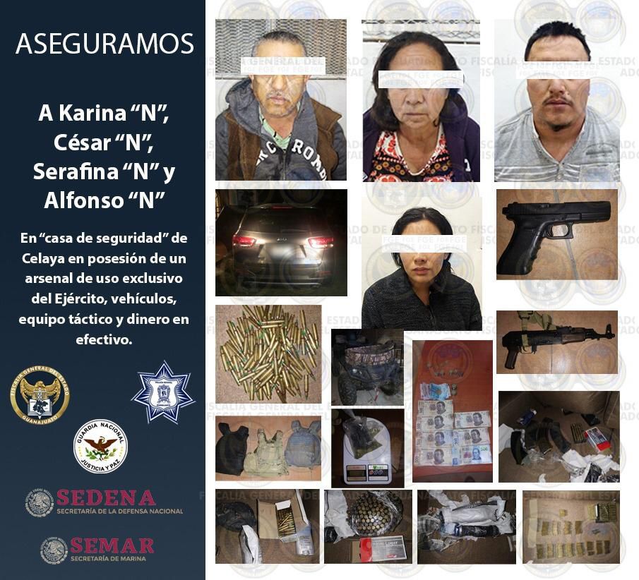 La Fiscalía General del Estado anunció la captura de la esposa del Marro (Foto: FGE Guanajuato)