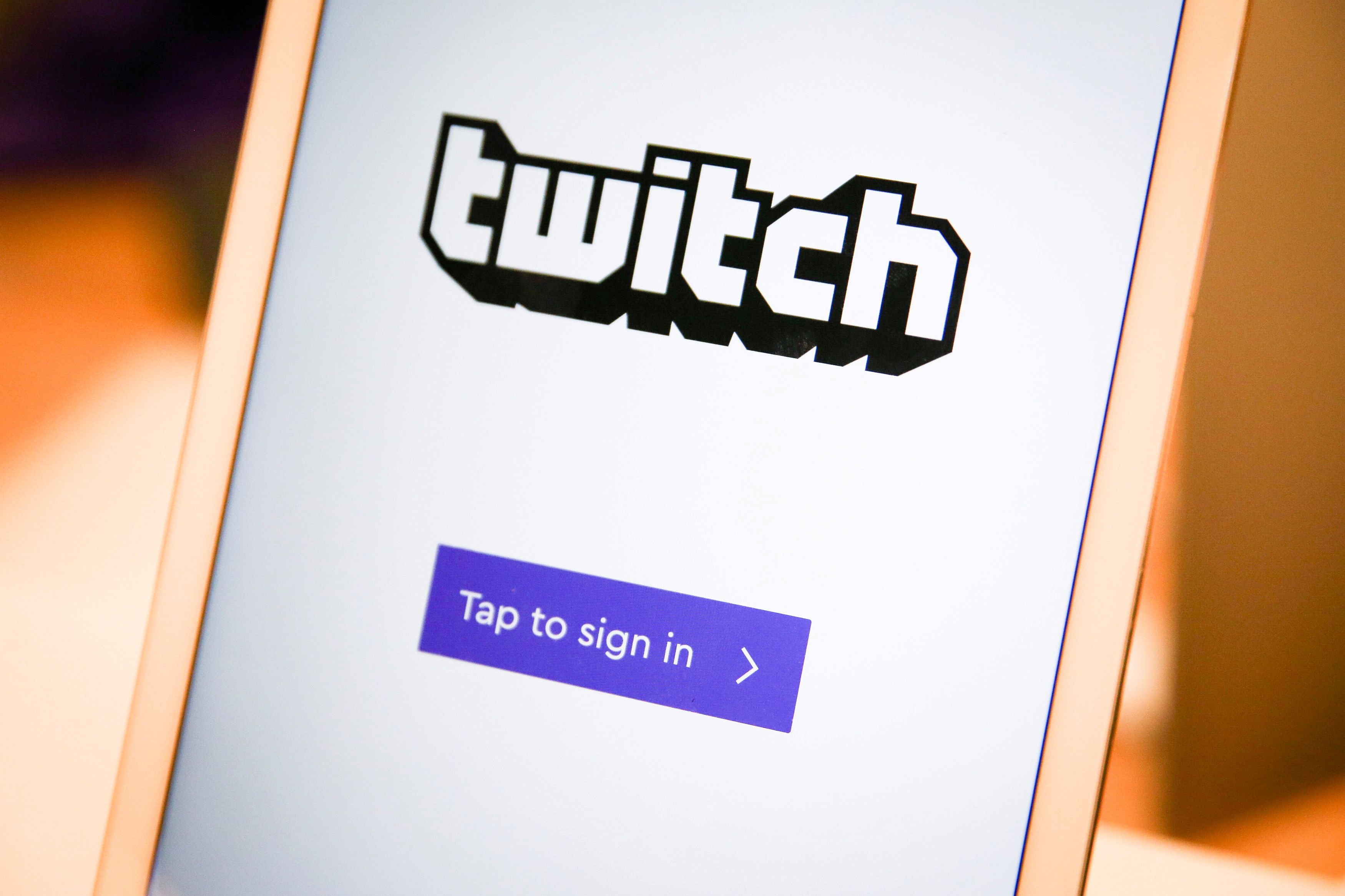 FILE PHOTO: A twitch sign-in screen is seen at the offices of Twitch Interactive Inc, a social video platform and gaming community owned by Amazon, in San Francisco, California, U.S., March 6, 2017. REUTERS/Elijah Nouvelage/File Photo