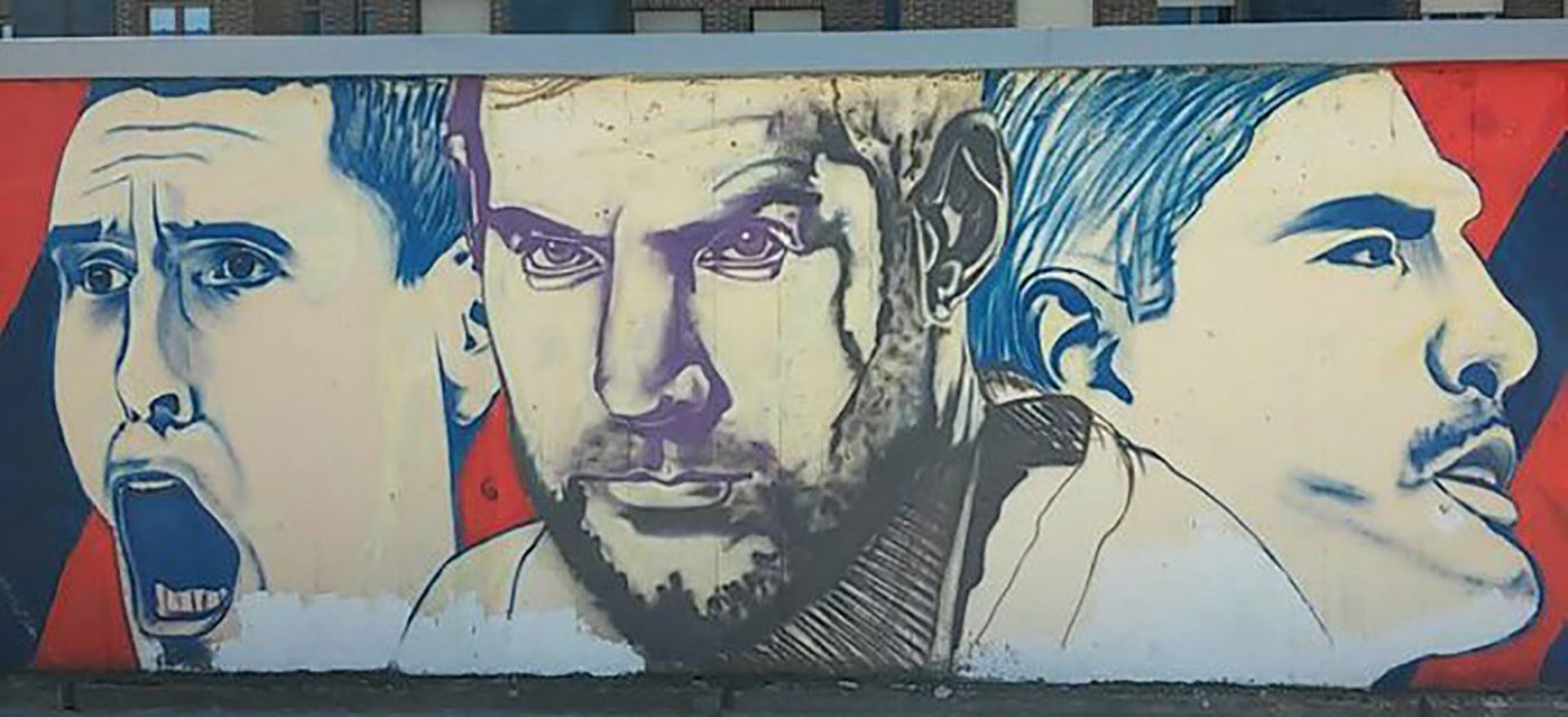 Mural con Prigioni, Nocioni y Scola, prueba de la relación entre los fanáticos del Baskonio y Argentina