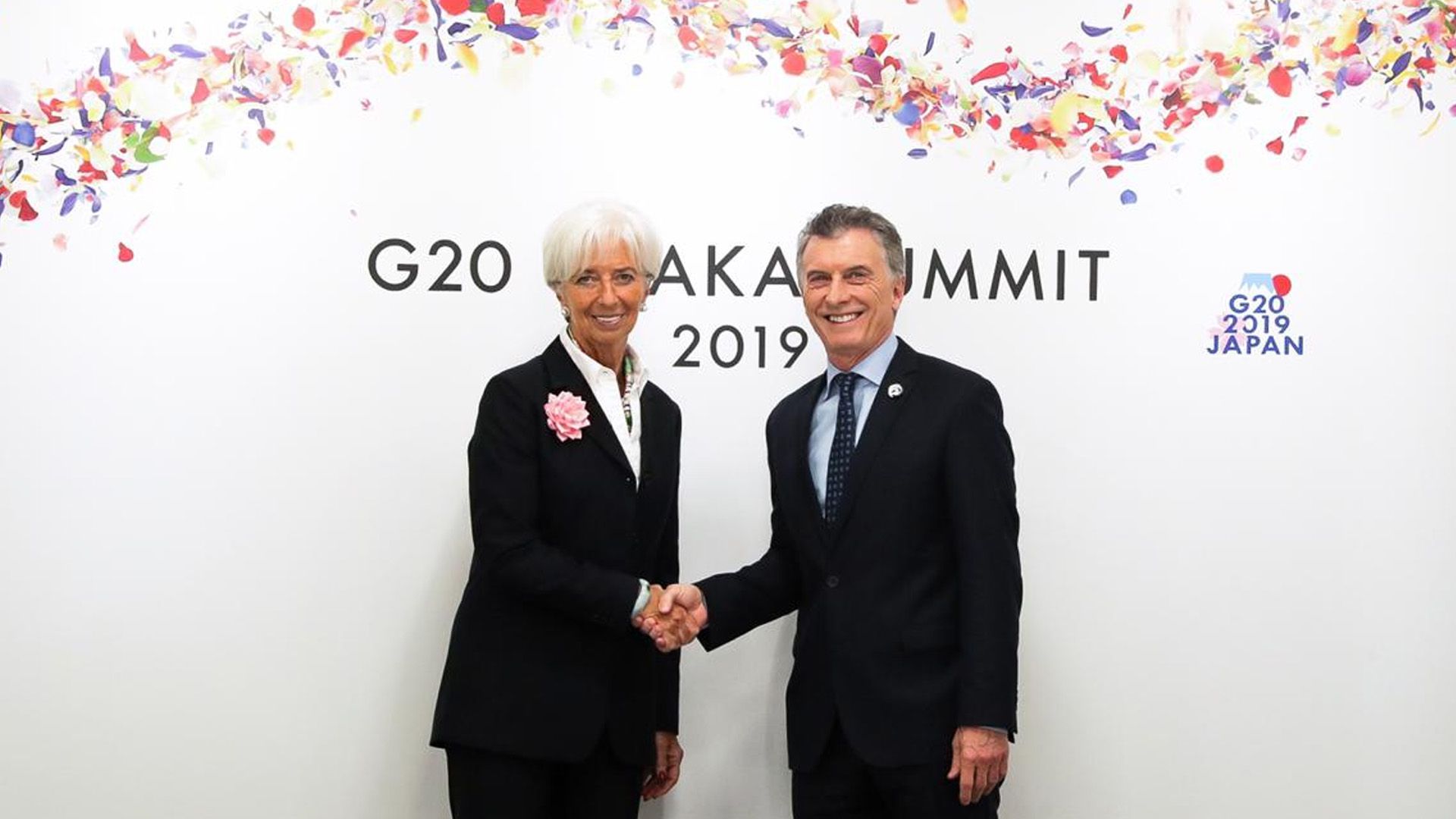 Macri y Lagarde, la ultima vez que se vieron, en el G-20 de Japón
