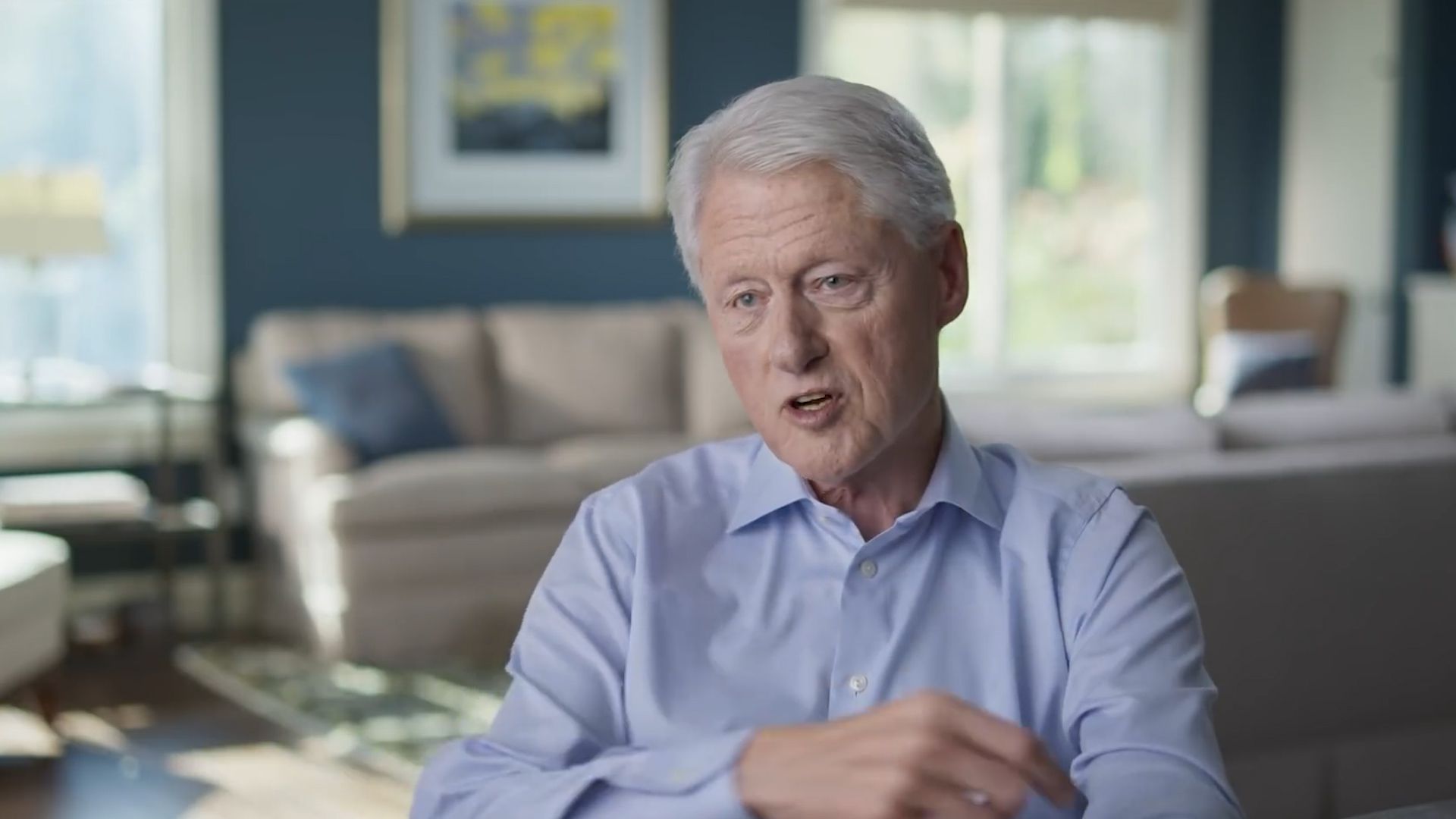 Bill Clinton durante el documental