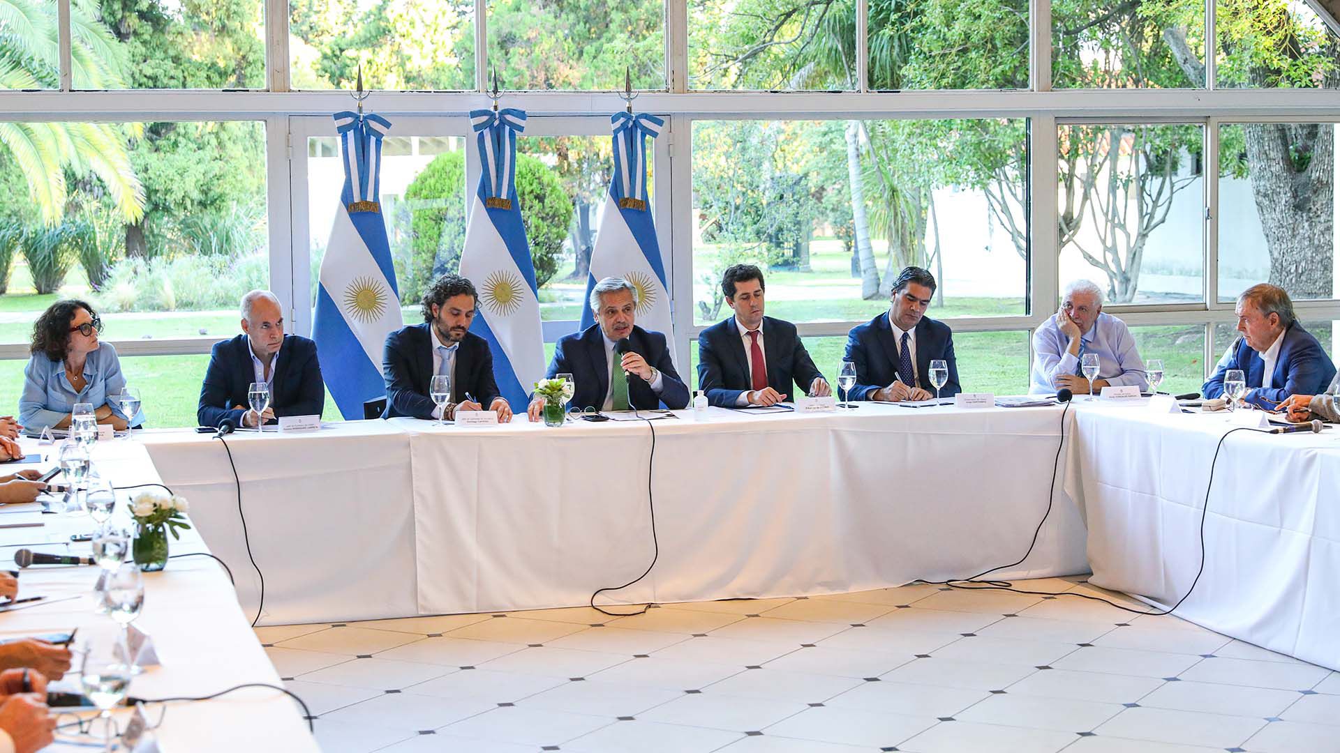 En el encuentro que se realizó en la Quinta de Olivos estuvieron los principales ministros del Gabinete (Presidencia)