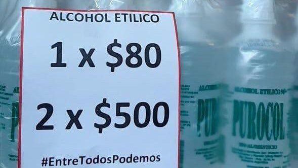 Un comercio en Boedo desalentó el acopio de alcohol con un original mensaje de venta