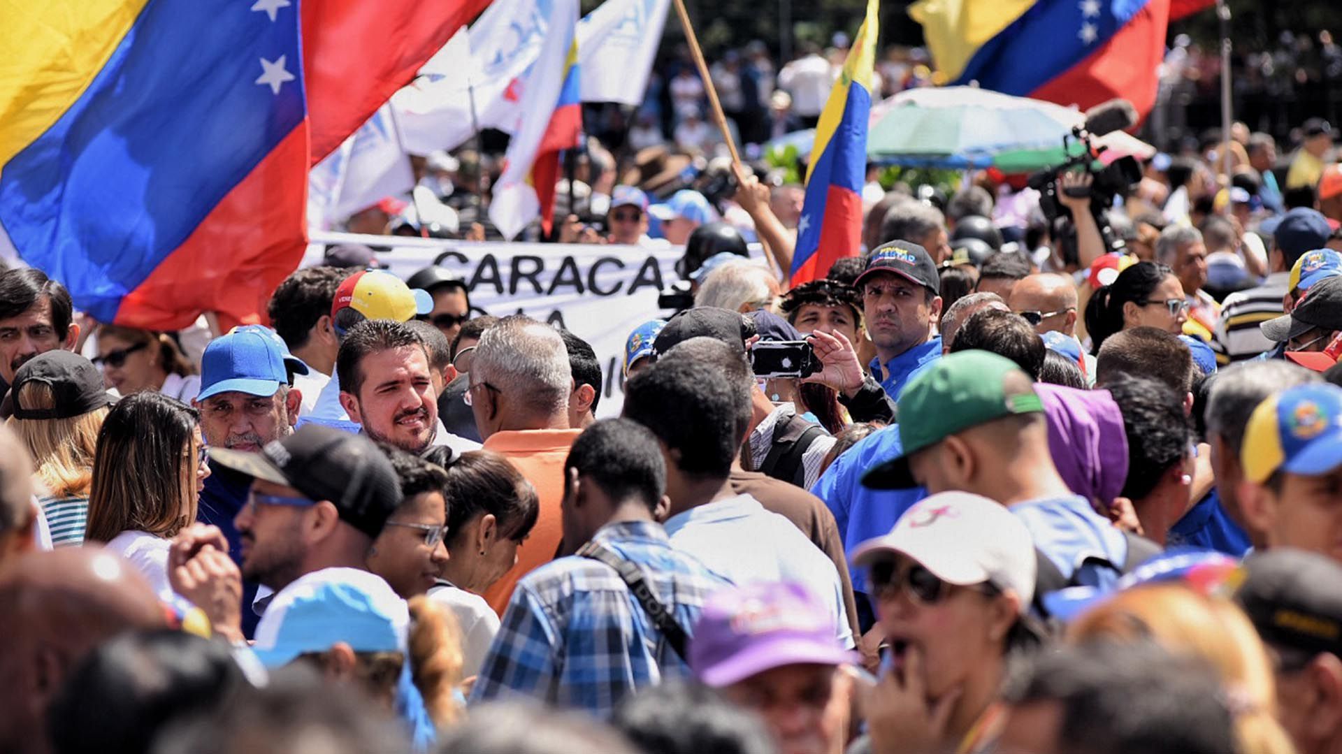 La movilización opositora en Caracas (Presidencia Venezuela)