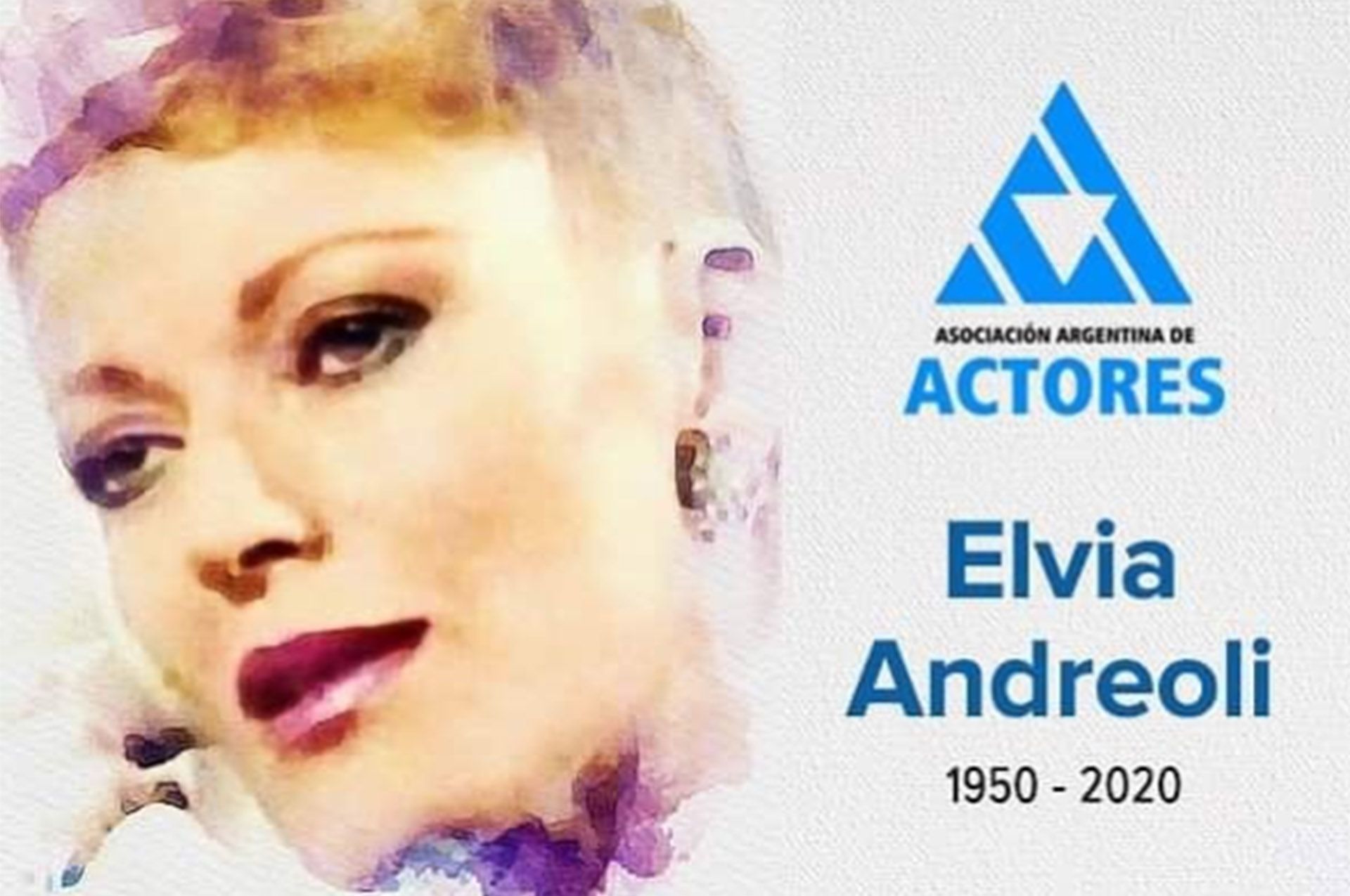 La Asociación Argentina de Actores anunció la muerte de Elvia Andreoli (Foto: Instagram)