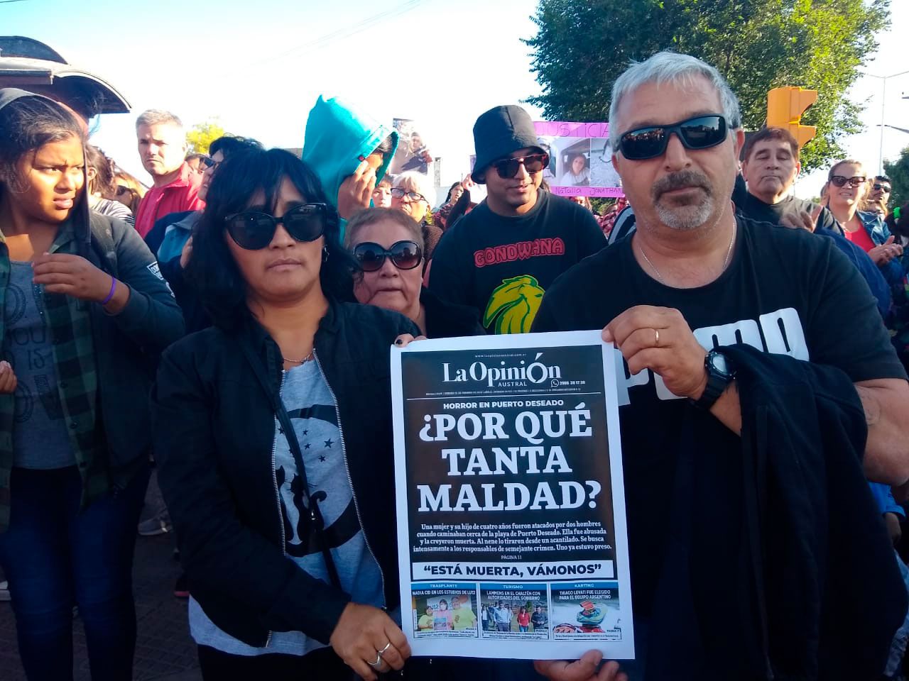 En la ciudad de Puerto Deseado, los vecinos realizaron varias marchas para pedir justicia.
