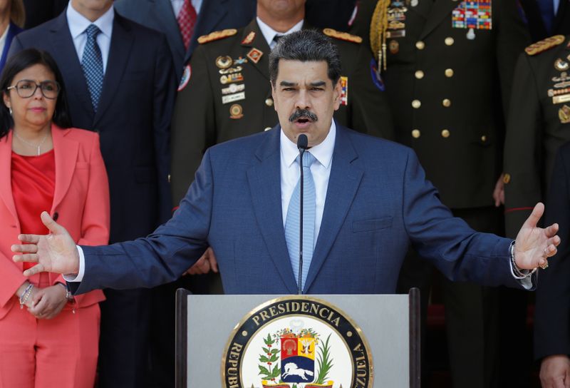 Foto de archivo del presidente de Venezuela, Nicolas Maduro, en una conferencia de prensa en el Palacio de Miraflores, en Caracas. Mar 12, 2020. REUTERS/Manaure Quintero