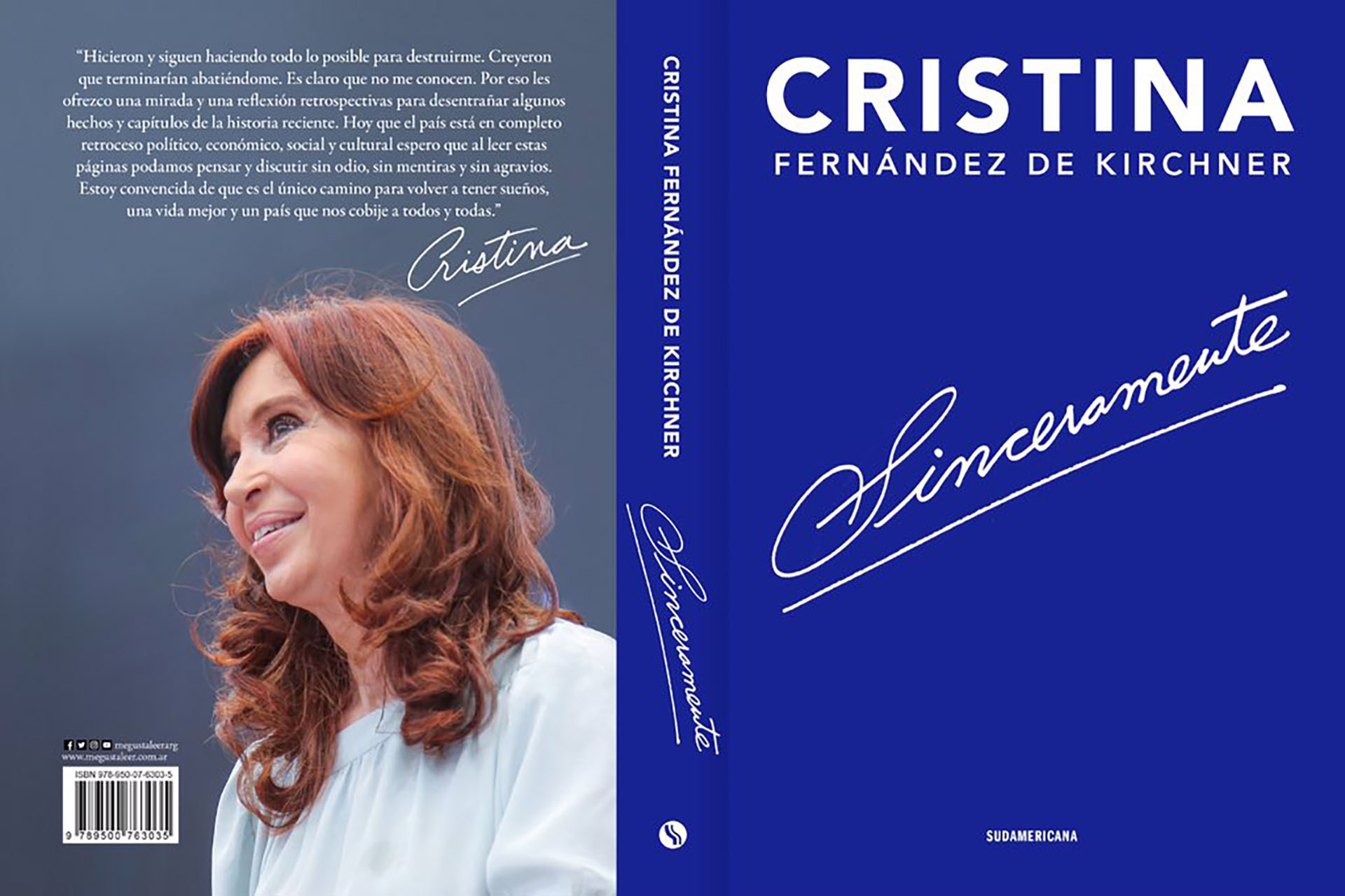 La tapa de “Sinceramente” imita a un cuaderno Rivadavia (Foto: @CFKArgentina)