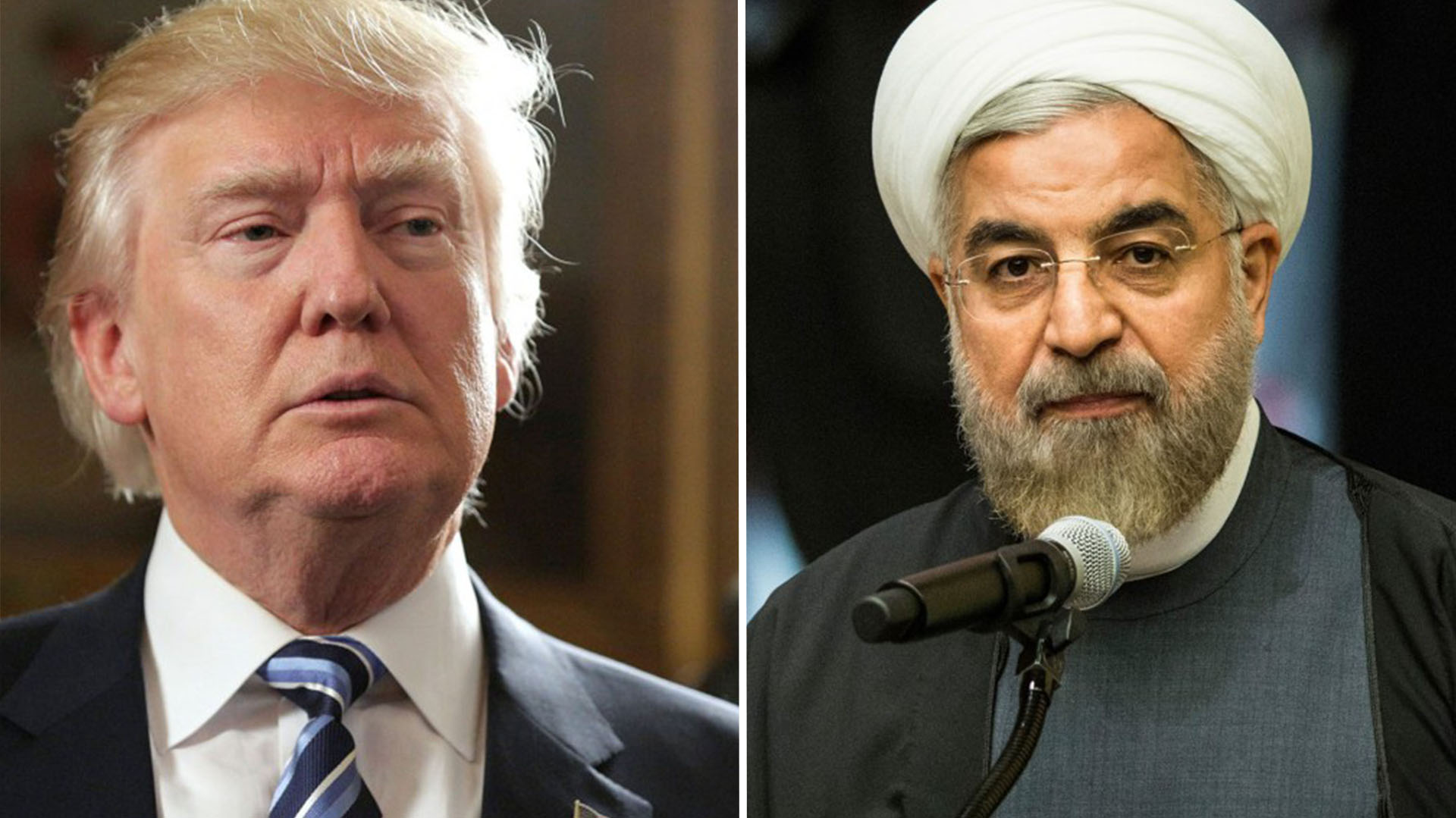 El presidente estadounidense Donald Trump y su par iraní Hassan Rohani