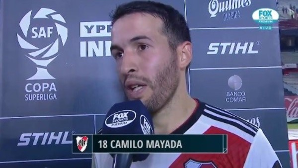 Camilo Mayada puso en duda su continuidad en River: "Es lindo jugar acá, pero el país está muy complicado"