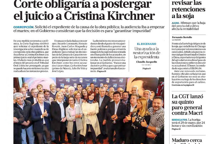 La Nación, miércoles 15 de mayo de 2019