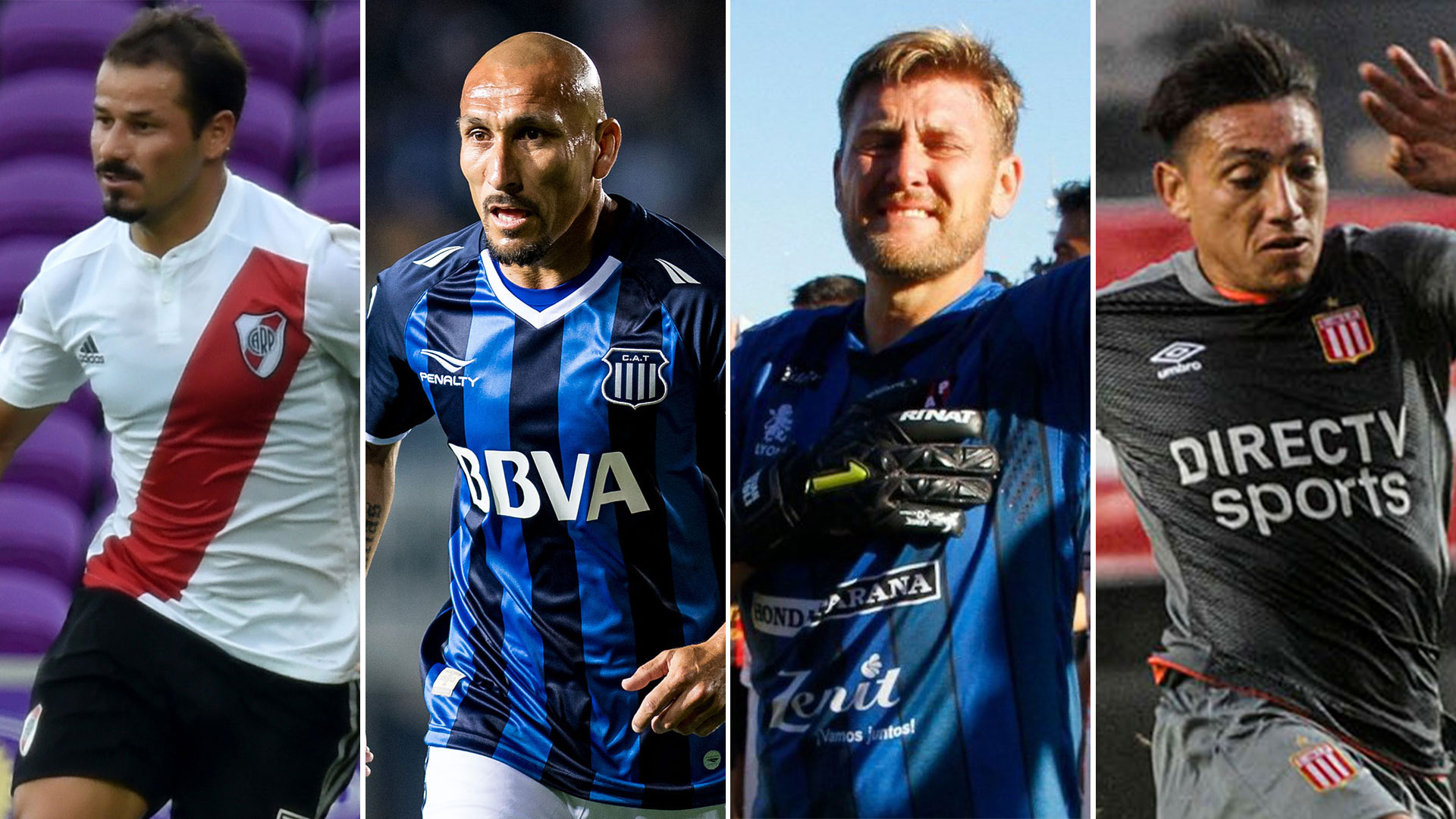 Rodrigo Mora (River), Pablo Guiñazú (Talleres), Sebastián Bértoli (Patronato) y Pablo Lugüercio (Estudiantes) ya colgaron los botines