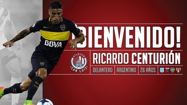 Atlético San Luis le dio la bienvenida a Ricardo Centurión