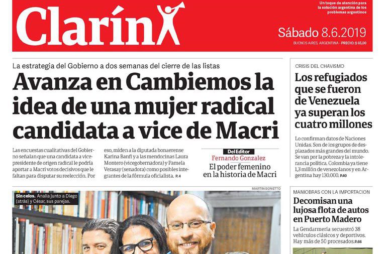 Clarín, sábado 8 de junio de 2019