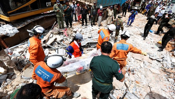 Derrumbe en Camboya: las autoridades confirmaron 17 muertos