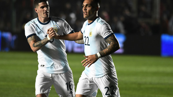 Doblete de Lautaro Martínez para la goleada de Argentina