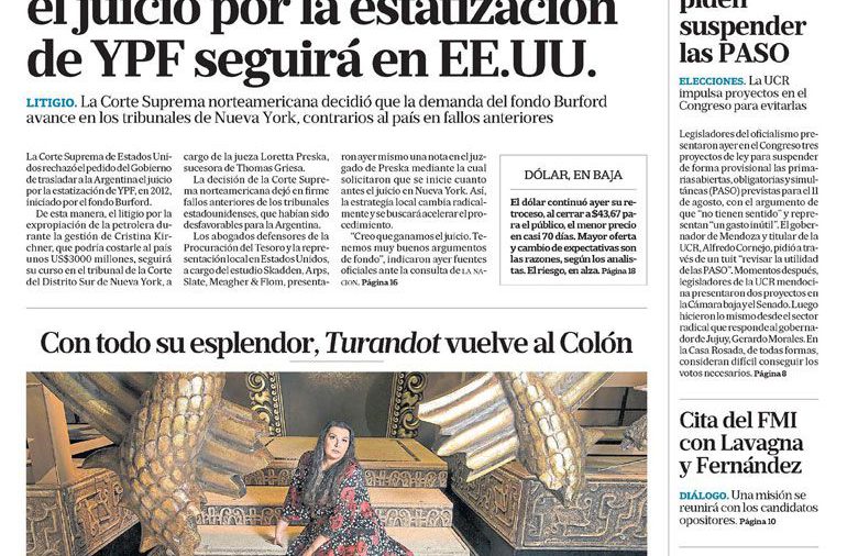 La Nación, martes 25 de junio de 2019