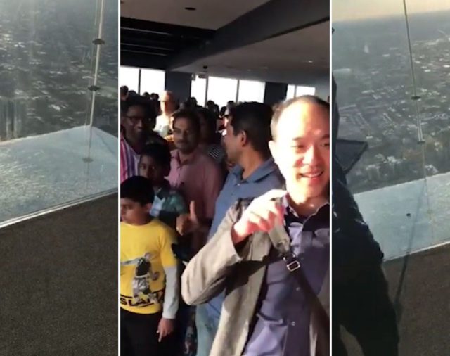 Susto en Chicago: se agrietó la repisa de vidrio del mirador de la Torre Willis