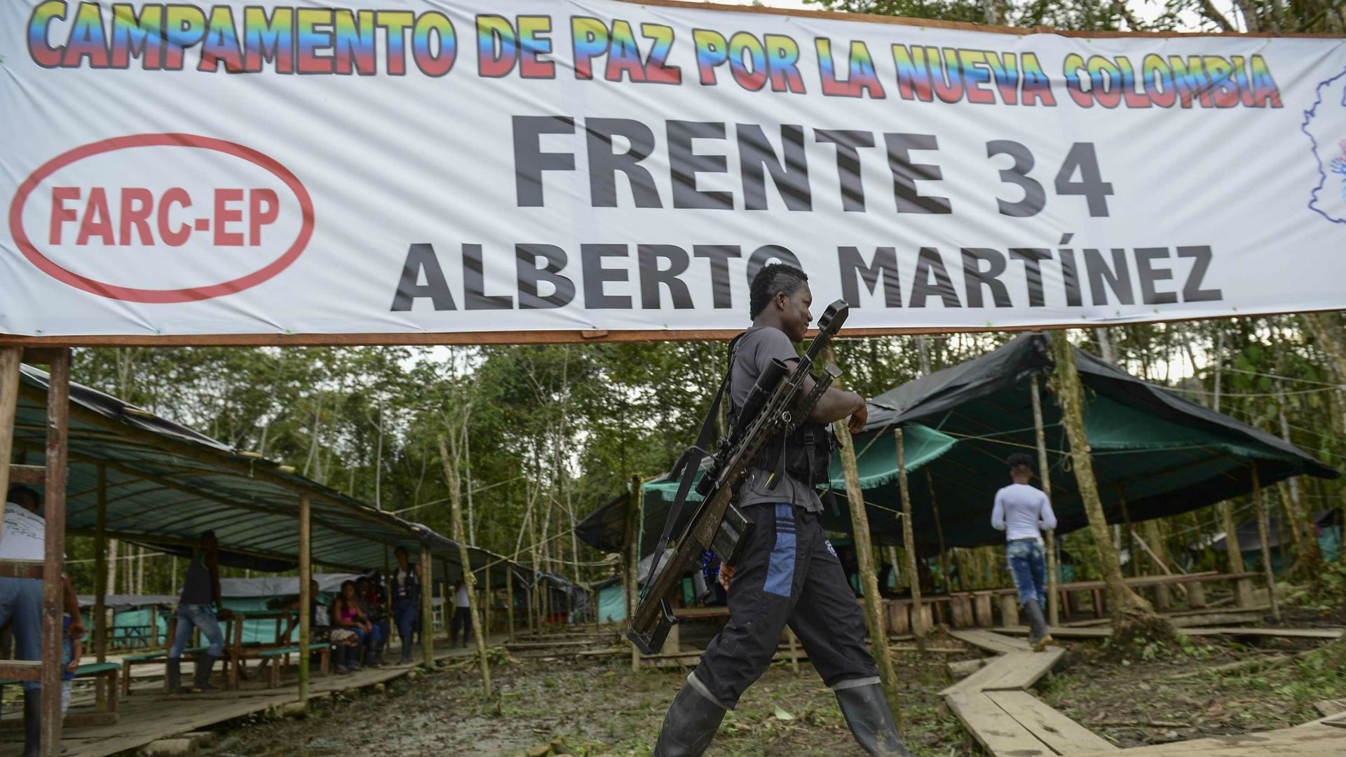 Uno de los campamento de desmovilizadosLas FARC