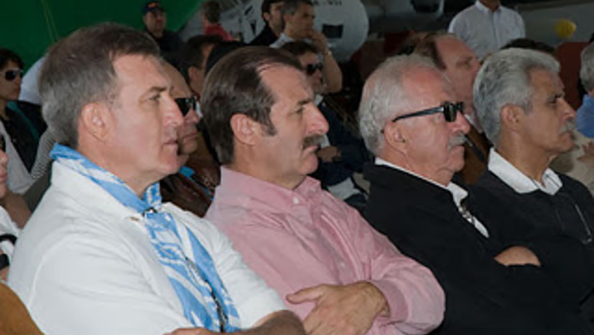 Los valientes pilotos Barrionuevo, Rinke, Velasco y Carballo en una imagen más actual