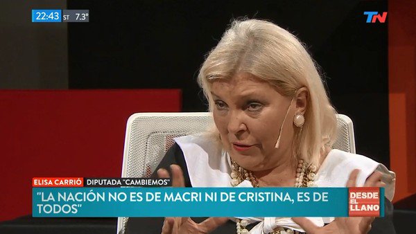 Elisa Carrió: "Alberto Fernández y Cristina Kirchner se van a traicionar"