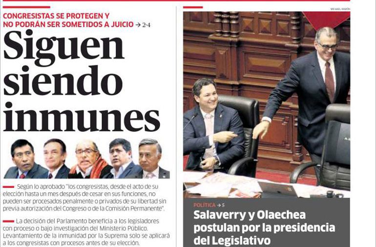 La República, Perú, 26 de julio de 2019