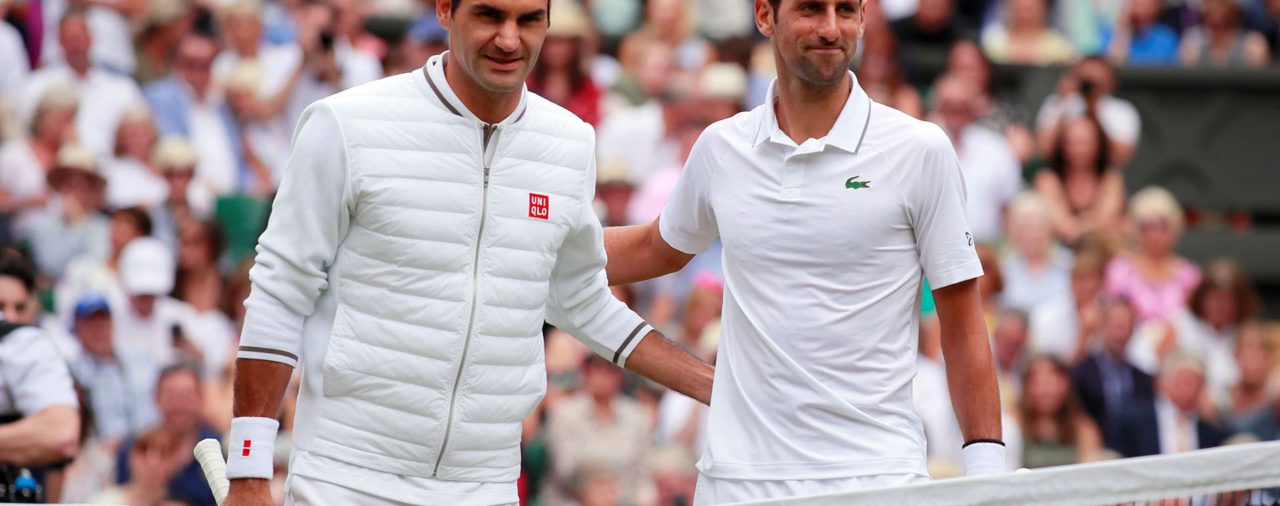 Roger Federer se repuso en el segundo set ante Novak Djokovic y la final de Wimbledon está igualada