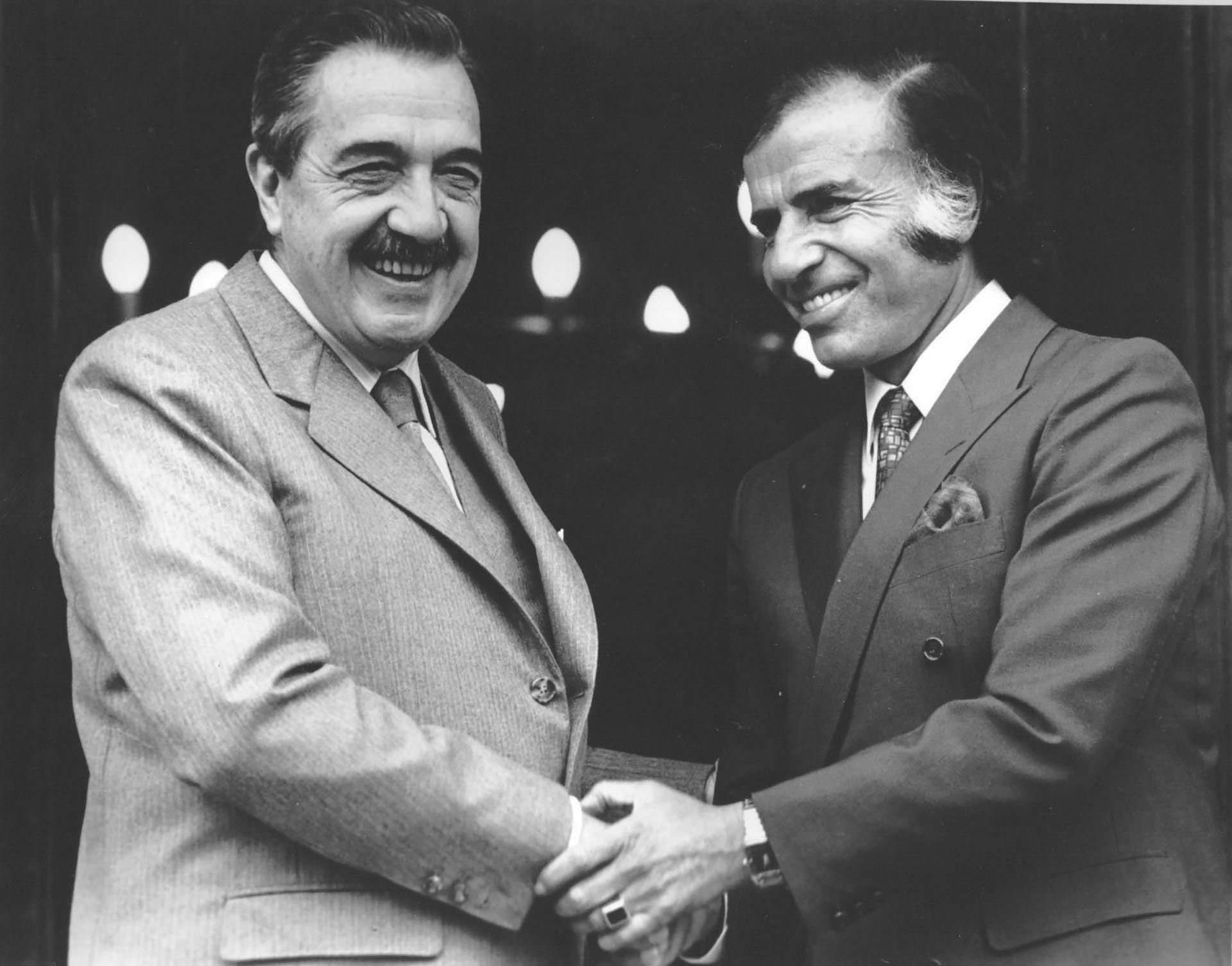 Con el ex presidente Carlos Menem (Foto NA)