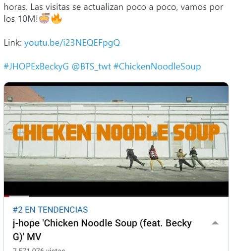 Chicken Needle Soup Challenge: el reto inspirado la canción de J-Hope de BTS y Becky G que tomó por asalto la red
