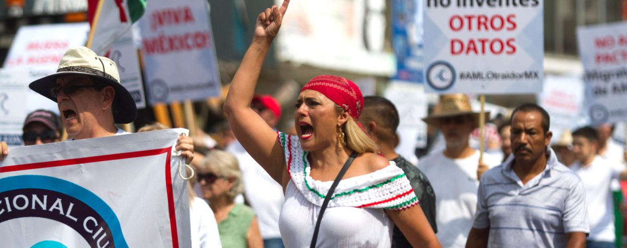Ciudadanos se manifestaron contra el gobierno de López Obrador previo a los festejos de la Independencia