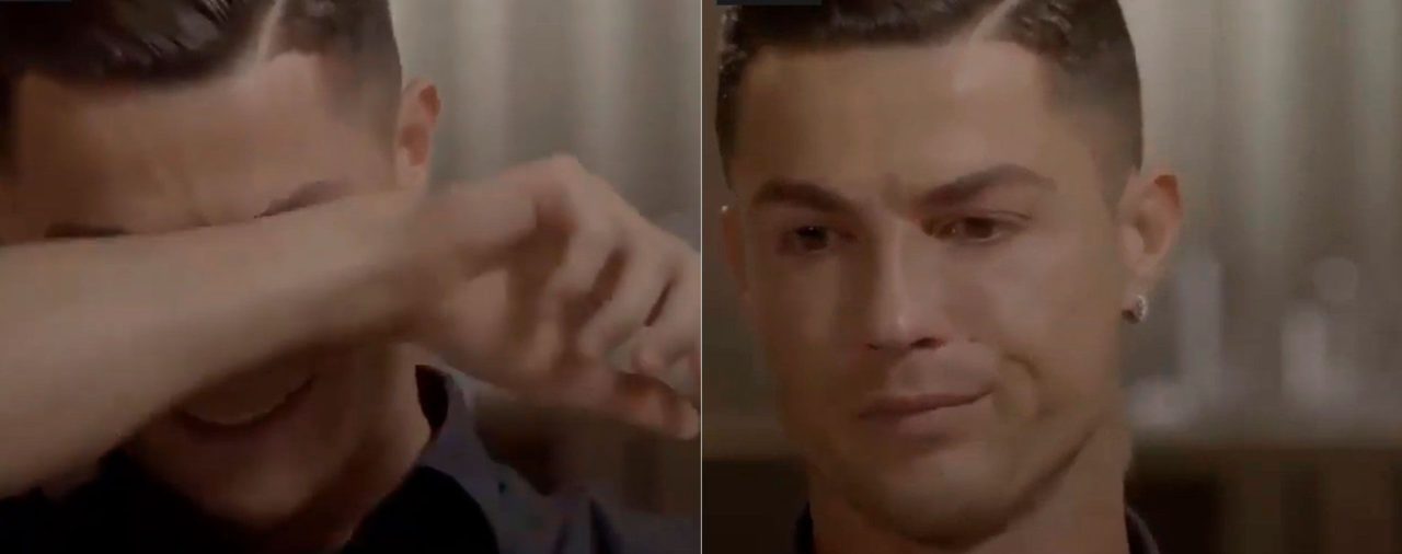Cristiano Ronaldo rompió en llanto en plena entrevista al ver imágenes inéditas de su difunto padre