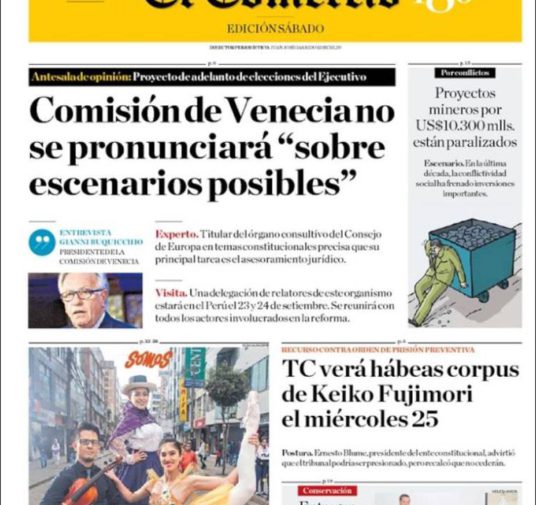 El Comercio, Perú, 14 de septiembre de 2019