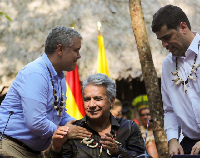 El presidente Lenín Moreno cantó un tema de Serrat y pidió responsabilidad con el Amazonas