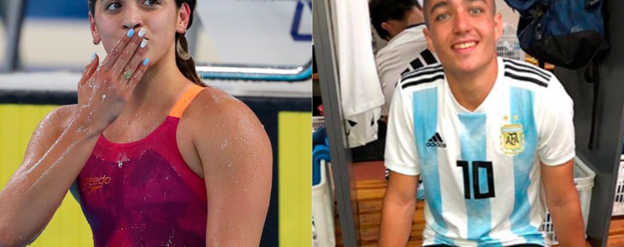 La figura de la selección argentina juvenil de fútbol que hizo una campaña en redes para conocer a la nadadora Delfina Pignatiello