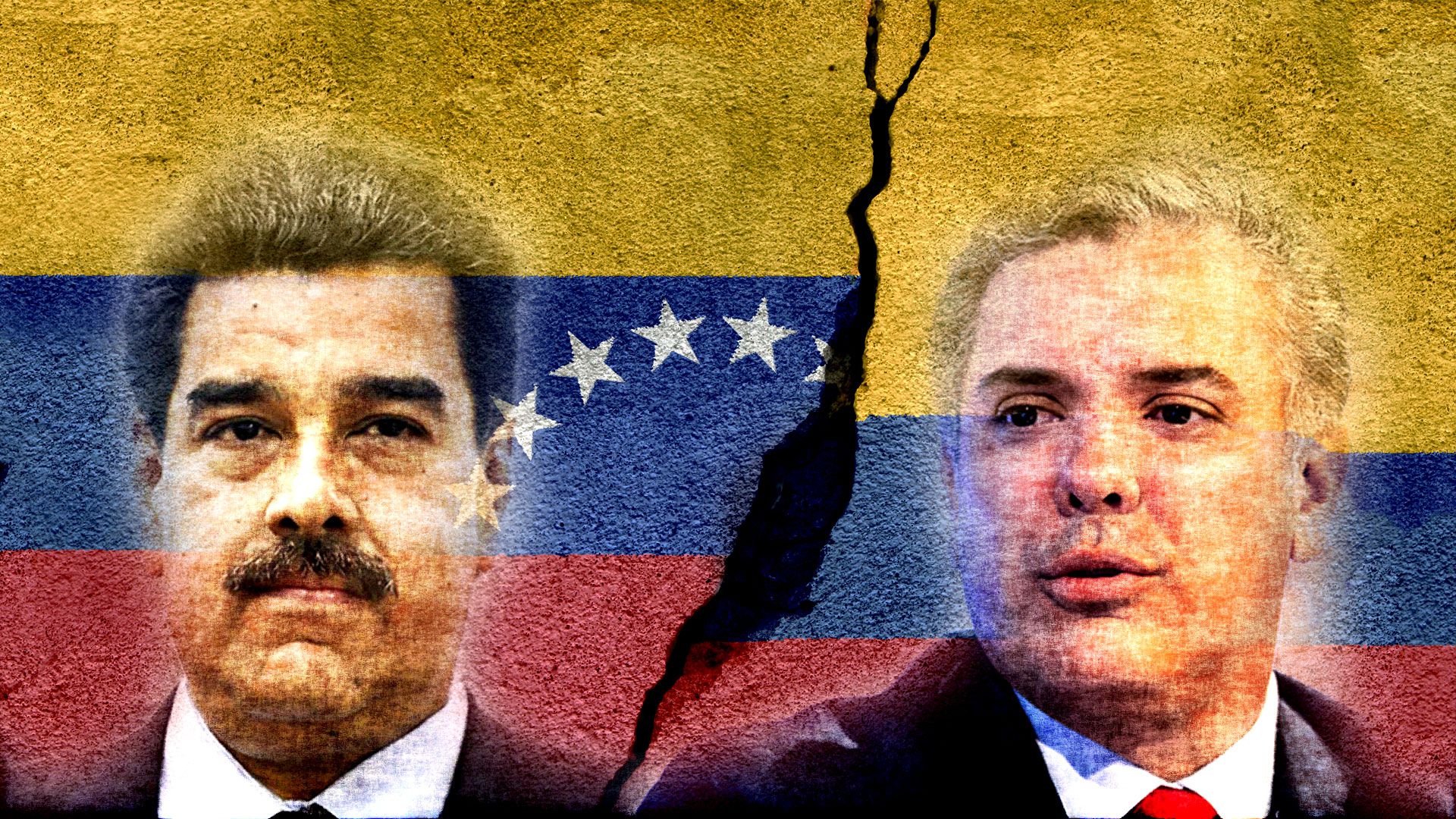 El dictador venezolano Nicolás Maduro y el presidente colombiano Iván Duque. El primero encabeza una peligrosa escalada en las tensiones entre ambos países
