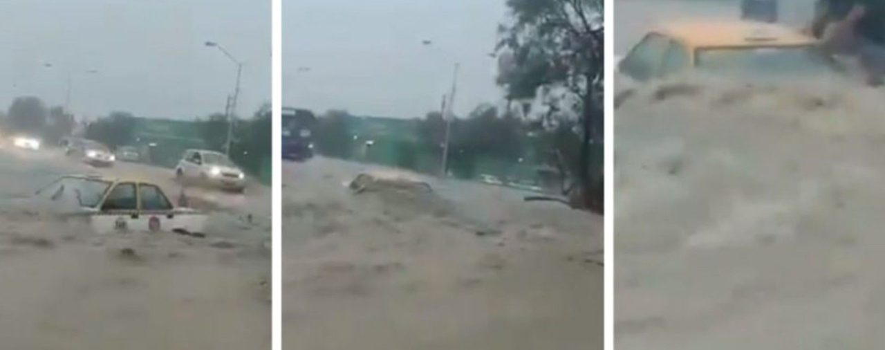 Un taxista desafió a la tormenta tropical Fernand y fue arrastrado por la corriente de agua en Nuevo Léon