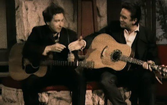 Se publicó un adelanto del material inédito que grabaron juntos Bob Dylan y Johnny Cash