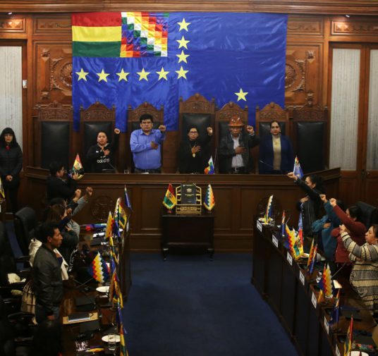 Los senadores de Evo Morales afirmaron que el ex presidente “abandonó sus funciones” y reconocieron a Jeanine Áñez como su sucesora provisoria