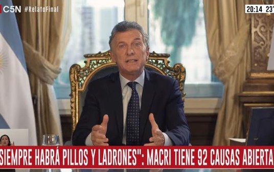 C5N "intervino" la cadena nacional de Mauricio Macri con mensajes contra su gobierno